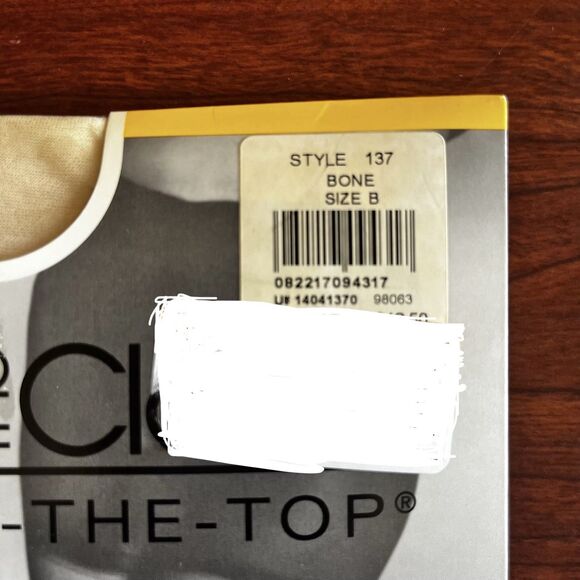 Vintage DANSKIN ROUND THE CLOCK Lycra Bone Color Control Top Pantyhose Size B - Picture 2 of 4